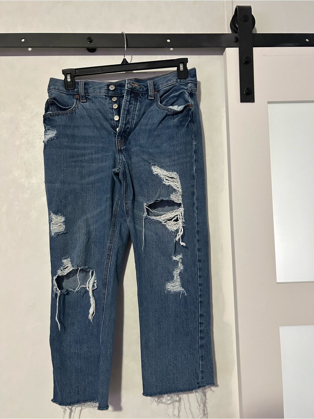 Old Navy High-Rise Slouchy Straight Jeans in Blue